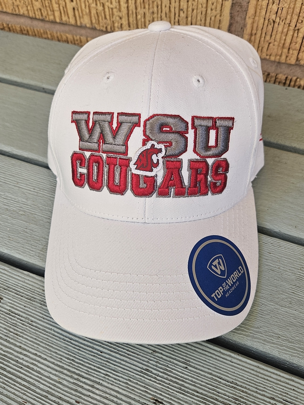 Top of the World White WSU Cougars Baseball Cap